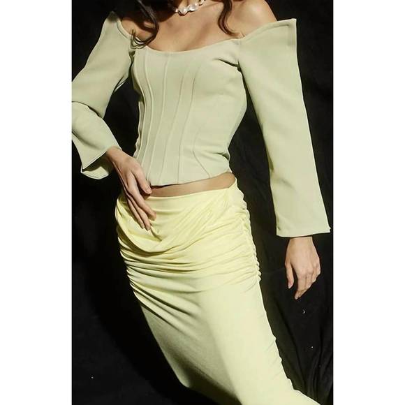 NEW PARIS GEORGIA henry bodice top in mist - Picture 2 of 4